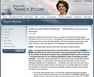 Pelosi website screenshot