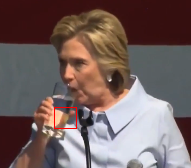 EWWW! Clinton Spits Nasty Green Substance Into Water During Cleveland
